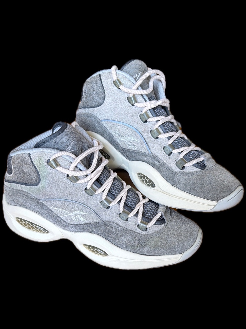Reebok The Question Gray Suede Iversons A.I. “Year of the Rat” size 10.5   🦅
